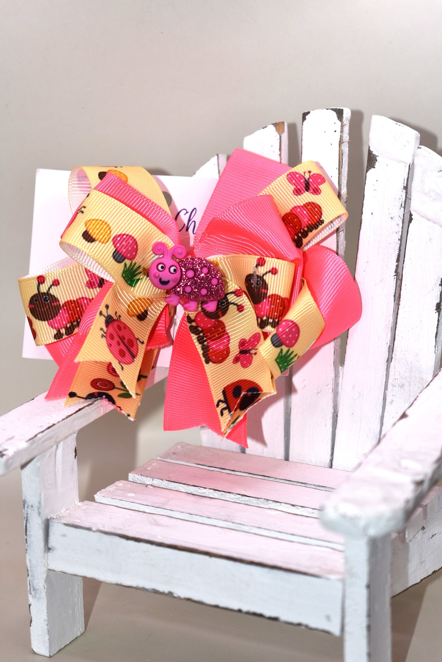 Add a splash of fun with this adorable girly bug-themed ribbon! Featuring a bright pink ribbon accented by the cutest little pink bug perched on top π, this charming clip brings a playful touch to any look. Secured with a wrapped alligator clip on the back, itβs easy to wear for instant cuteness and style π. Perfect for brightening your day or gifting to someone special!