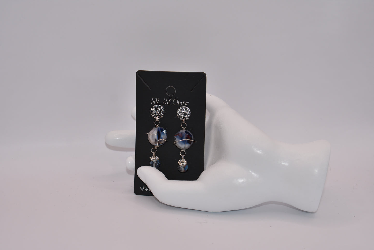 Introducing the Blue Collection! These silver post earrings feature a beautiful stone with crystal accents, adding a touch of sparkle to your look. With a lightweight and comfortable design, these earrings are perfect for all day wear. Love a good pair of blue earrings? Then these are a must-have for your jewelry collection!