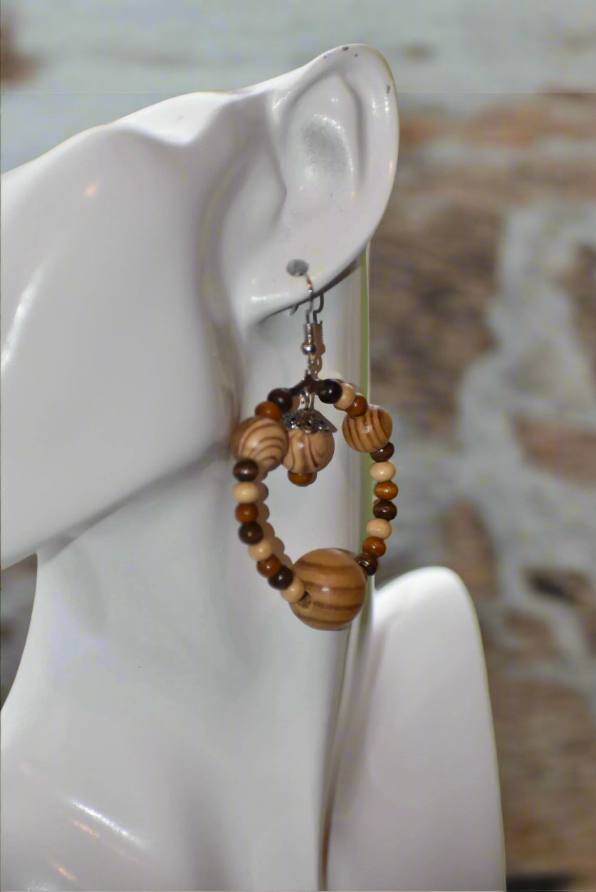 The Brown Collection is for those who want something different for their fall wardrobe. These earrings feature high quality wood beads and hang from hypoallergenic hooks for maximum comfort and convenience. The perfect length ensures that you will get the attention you deserve.